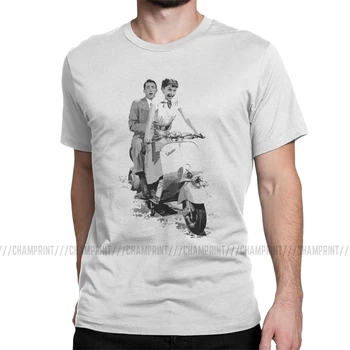  Romos Atostogų Filmą Audrey Hepburn T-Shirt Vyrai Juokingi 100% Medvilnės Tees O Kaklo Trumpomis Rankovėmis T Shirts, Naują Atvykimo Drabužiai