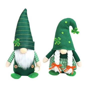  2 vnt St. Patrick ' s Day Gnome Airijos Elf Skandinavijos Tomte Rankų darbo švedų Nisse Namų Dekoracijos