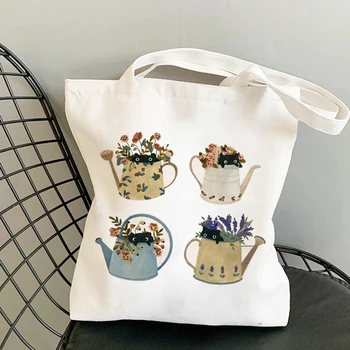  Canvas Tote Maišą Shopper Bag Moterų Dizainerio Rankinės 2021 Mergina Mados Atsitiktinis Didelės Talpos Gyvūnų Spausdinimo Pečių Krepšiai