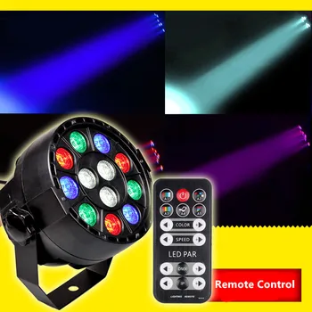  Nuotolinio 12W LED Par Šviesos DMX512 Garso Aktyvuotas Disco DJ Šalies Apšvietimas RGB Vestuvių KTV Baras LED Scenos Apšvietimas