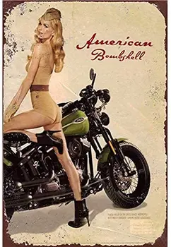  Moteris Motociklo Plakatai, Sienų Plokštės, Metalo Alavo Ženklai